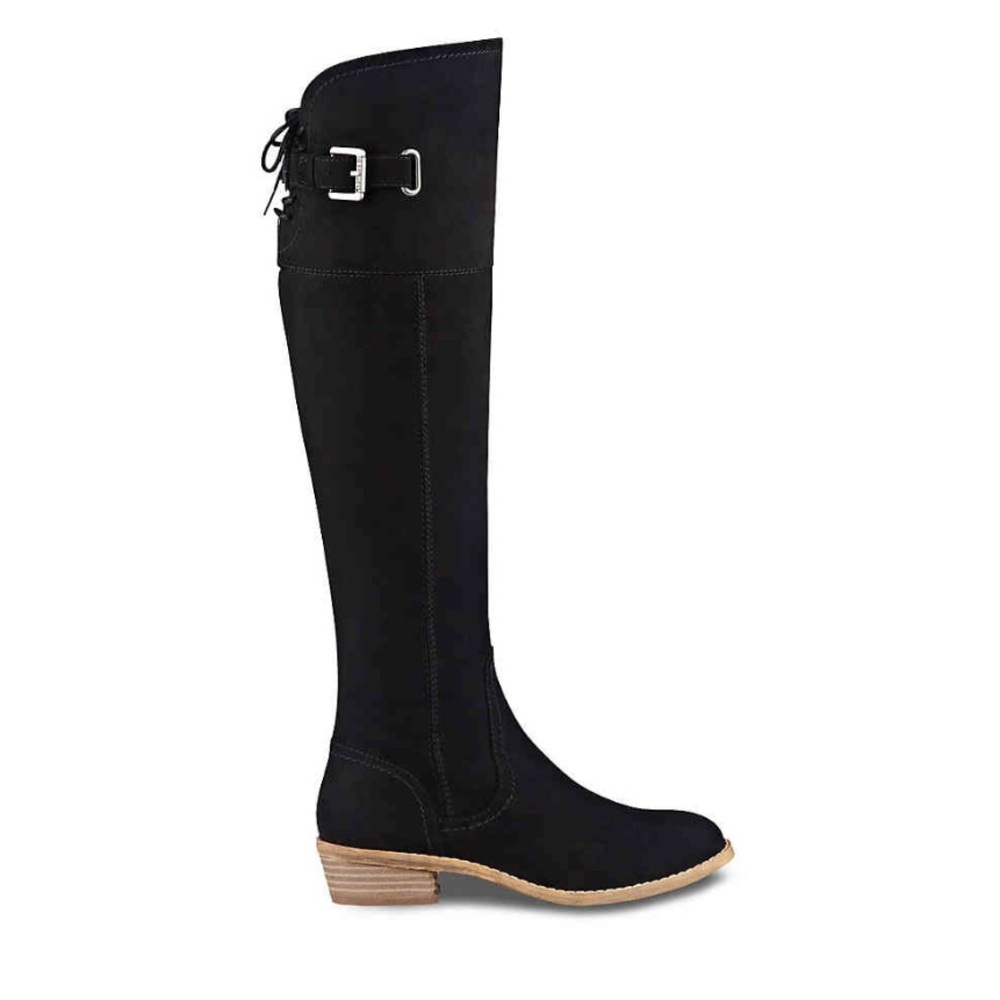 Guess Black Suede Over the Knee Boots